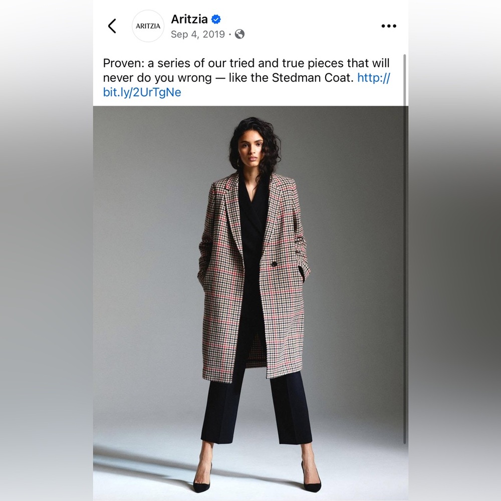 Babaton Houndstooth Coat - Black and Tan - Picture 2 of 15